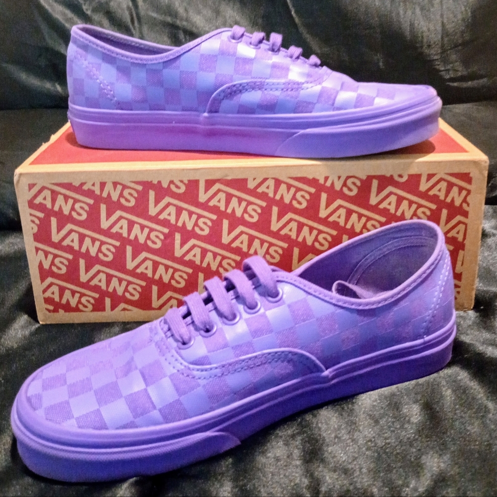 Purple Checkered Vans